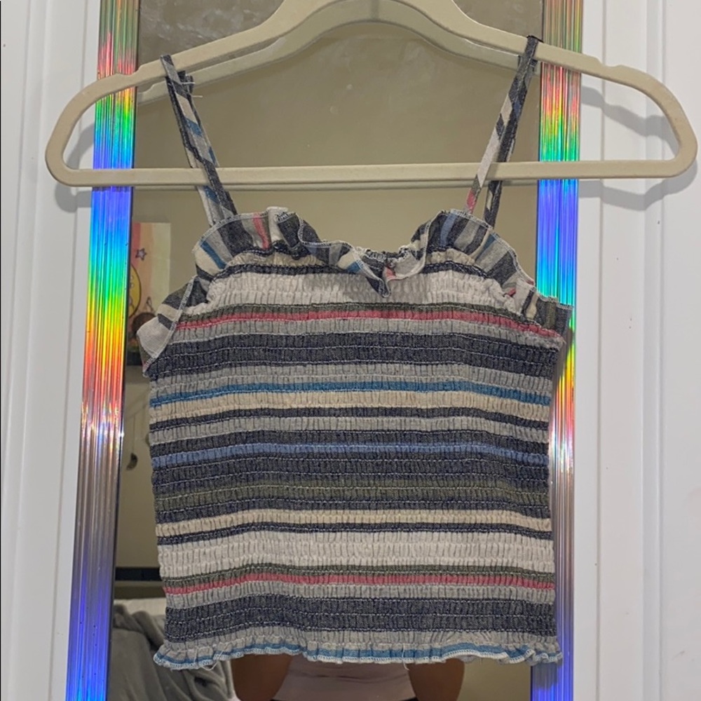 striped crop top